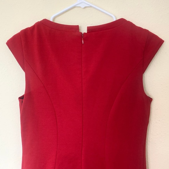 Kenneth Cole Vibrant Red Empire Fitted Dress Size 0 - Picture 5 of 7